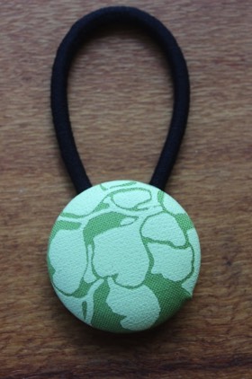kira kira life covaered button hair ties for children in fukushima