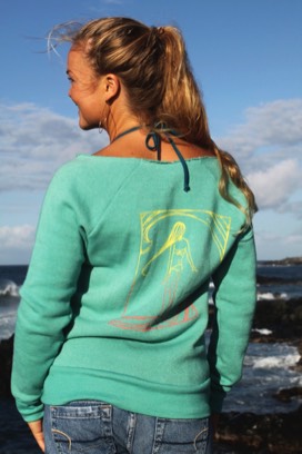 kira kira life wings hawaii organic off shoulder sweatshirt